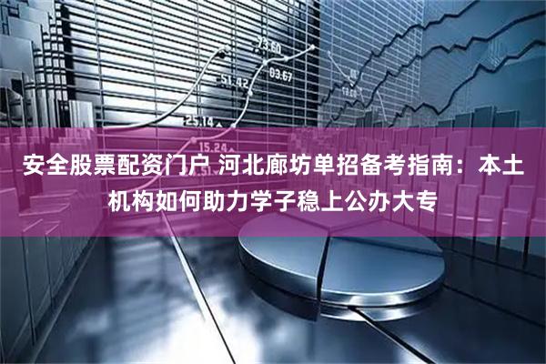 安全股票配资门户 河北廊坊单招备考指南：本土机构如何助力学子稳上公办大专